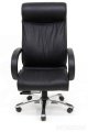Руководительское кресло CHAIRMAN СН-420 черная кожа вид спереди
