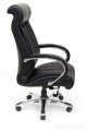 Руководительское кресло CHAIRMAN СН-420 черная кожа вид сбоку