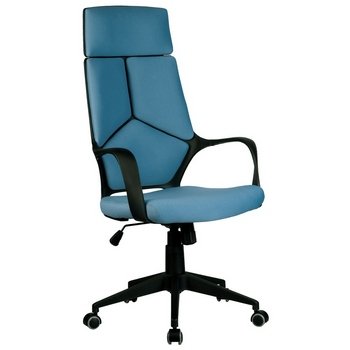 Операторское кресло Riva Chair 8989 Черный пластик/синяя ткань